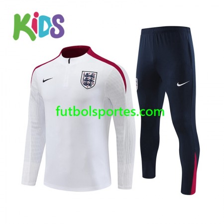 Inglaterra Niño Sudadera de Entrenamiento Trajes Blanco 2024